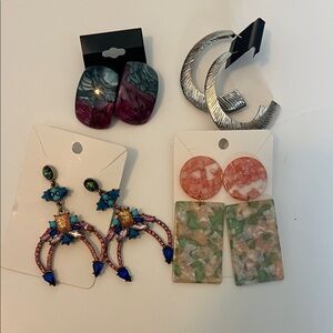 Pierced Earring Lot - Multicolor Earrings Set